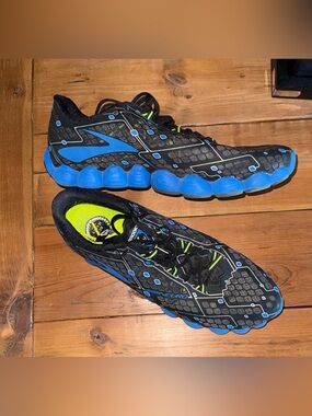 Brooks Black, Blue & Neon Running Shoes